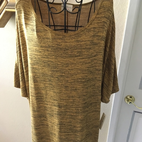 Bobbi Brooks Mustard Plus Size Shirt Blouse Top 2X - Picture 1 of 5